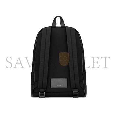 YSL CITY BACKPACK IN NYLON CANVAS AND LEATHER 821007FAEEF1000 (42*32*14cm) YSL CITY BACKPACK IN NYLON CANVAS AND LEATHER 821007FAEEF1000 (42*32*14cm)